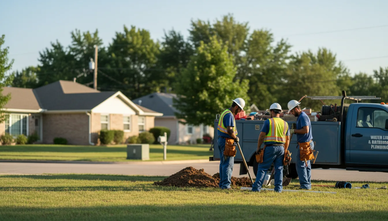 Residential water line and bathroom plumbing service in Hillsboro, MO